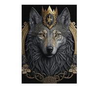 Puzzle 38x26cm/1000pcs pour Adolescents Regal Wolf Majesty -1 Puzzle pour Adultes Jeux Relaxants Vacances À La Maison Offre Spéciale pour Toute La Famille 38x26cm/1000pcs