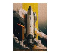 Puzzle 38x26cm/1000pcs pour Adolescents Rocket Launch Artwork Casse-tête pour Adultes, Jeu De Réflexion, Décoration Murale, Idéal comme Cadeau 38x26cm/1000pcs