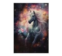 Puzzle 38x26cm/1000pcs pour Adolescents Space Unicorn in Nebula Puzzles pour Adolescents Jouets Anti-Stress Une Œuvre d'art pour Un Anniversaire, Noël 38x26cm/1000pcs