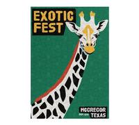 Puzzle 38x26cm/1000pcs pour Adolescents Texas Exotic Fest Poster Puzzle pour Adultes Jouets Anti-Stress Décoration Parfaite pour Un Anniversaire, Noël 38x26cm/1000pcs