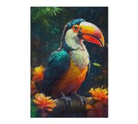 Puzzle 38x26cm/1000pcs pour Adolescents Toucan Tango in The Jungle Puzzles pour Adolescents Jouets Anti-Stress Une Œuvre d'art pour Un Anniversaire, Noël 38x26cm/1000pcs
