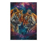 Puzzle 38x26cm/1000pcs pour Adolescents Two Tigers in Love Puzzles pour Adolescents Jouets Anti-Stress Une Œuvre d'art pour Un Anniversaire, Noël 38x26cm/1000pcs