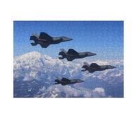Puzzle 38x26cm/1000pcs pour Adultes Air Force F35 Jet War Puzzles pour Adultes Jeu Manuel Difficile Difficile Idéal comme Cadeau pour Toute La Famille 38x26cm/1000pcs
