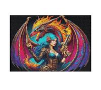 Puzzle 38x26cm/1000pcs pour Adultes Flames of Destiny Puzzles pour Adultes Jeu Manuel Difficile Difficile Idéal comme Cadeau pour Toute La Famille 38x26cm/1000pcs