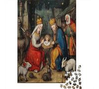 Puzzle 38x26cm/1000pcs pour Adultes Illustrations de manuscrits enluminés médiévaux,pour Femmes Et Hommes,Planche en Bois,Verrouillage De Précision