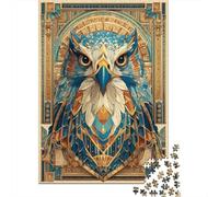 Puzzle 38x26cm/1000pcs pour Adultes Portrait d'aigle,pour Femmes Et Hommes,Planche en Bois,Verrouillage De Précision Art égyptien Antique Style