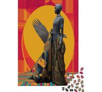 Puzzle 38x26cm/1000pcs pour Adultes Reine Africaine en Costume Traditionnel de l'Égypte Ancienne, Collage,pour Femmes Et Hommes,Planche en Bois,Verrouillage De Précision