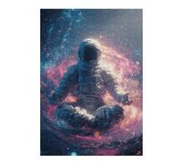 Puzzle 38x26cm/1000pcs Space Meditation Astronaut in Cosmic Serenity -1 Puzzles pour Adolescents : Jeux Pratiques D'analyse Et De Logique, Parfaits comme Cadeaux pour Toute La Famille 38x26cm/1000pcs