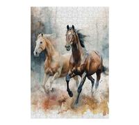 Puzzle 38x26cm/1000pcs Two Elegant Horse Running Puzzle pour Adultes, Jouet, Décoration Murale, Passe-Temps, Cadeau d'anniversaire Original 38x26cm/1000pcs