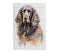 Puzzle 38x26cm/1000pcs Watercolor Irish Spaniel Puzzles pour Adultes, Jeux De Famille, Assemblage De Motifs, Idéal comme Cadeau pour Toute La Famille 38x26cm/1000pcs