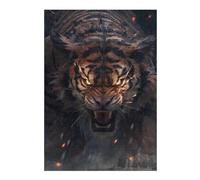 Puzzle 38x26cm/1000pcs Wild Tiger Roar Puzzles pour Adolescents : Jeux Pratiques D'analyse Et De Logique, Parfaits comme Cadeaux pour Toute La Famille 38x26cm/1000pcs