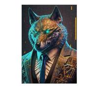 Puzzle 38x26cm/1000pcs Wolf Manager in Suit Puzzles pour Adultes, Jeux De Famille, Assemblage De Motifs, Idéal comme Cadeau pour Toute La Famille 38x26cm/1000pcs