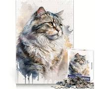 Puzzle 38x26cm American Curl Cat Art pour Adultes (1000 pièces) Un Cadeau Original et Stimulant pour se remémorer et Passer Un agréable Moment Bords Nets