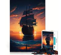 Puzzle 38x26cm Paysage de voiliers 1000 pièces Cadre Lisse et résistant Cadeau Classique