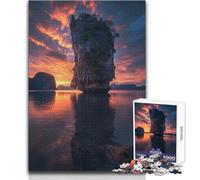 Puzzle 38x52cm Golden Hour Bond Island 1000 pièces pour Adultes:Un Jeu éducatif Stimulant et Un Cadeau Unique à Forte Valeur sentimentale