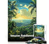 Puzzle 38x52cm représentant Un Paysage de la forêt amazonienne brésilienne Un Puzzle Difficile de 1000 pièces pour Adultes, idéal pour se détendre et Passer Un Bon Moment Bords Nets Un Cadeau spécial
