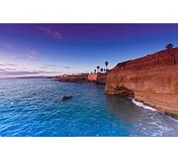 Puzzle 3D 1000 pièces pour Fille, Beauté Naturelle, États-Unis, San Diego, Californie, Falaises au Coucher du Soleil, 26 x 38 cm