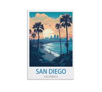 Puzzle 3D 1000 pièces San Diego Californie Surf Classique, kit à Monter soi-même, Jouet en Papier, Cadeau Unique, décoration intérieure, 52 x 38 cm