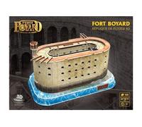 Megableu - Puzzle 3D FORT BOYARD - Puzzle Monument dès 7 ans - Maquette Sans Outils ni Colle - Réplique du Célèbre Fort Boyard français - Activité Manuelle en Famille - 125 Pièces - 32x18x17cm