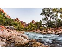 Puzzle 3D 2000 pièces, Beauté Naturelle, Rivière, Utah, États-Unis, Parc National de Zion 70 x 100 cm