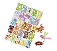 Puzzle 3D à construire | Favorise la motricité fine et la pensée spatiale - Monde animal miniature comme kit de bricolage en papier - Pour l'école, la chambre, l'apprentissage, les filles, les