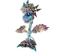 Puzzle 3D Adulte LED Métal Maquette Plante Piranha Fleur Steampunk - Modélisme à Construire Pour Adultes et Adolescents - DIY Décoration Collection Art Créatifs Cadeaux Pour Homme/Femme