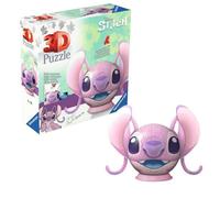 Ravensburger - Puzzle 3D Ball - Disney Angel - A partir de 6 Ans - 72 pièces numérotées à Assembler sans Colle - Support et Accessoires de Finition Inclus - Diamètre : 13 cm - 11639