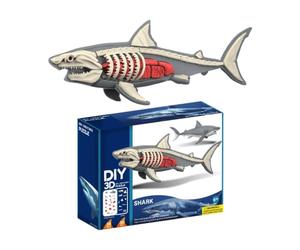 Puzzle 3D Animaux pour Jouet Modèle Réaliste Éducatif du Requin-Tigre
