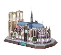 Puzzle 149 Pièces : Puzzle 3D avec LED - Notre Dame de Paris - Difficulté : 6/8, Cubic Fun G