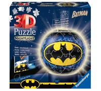 Ravensburger Puzzle 3D Ball illuminé Batman – 72 pcs numérotées, 6 ans, socle lumineux (11080)
