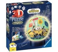 Ravensburger Puzzle 3D Ball illuminé Minions 2 – 72 pièces – Dès 6 ans – Socle lumineux inclus