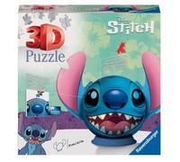 Ravensburger Puzzle 3D Stitch - Sphère 77 pièces numérotées - Puzzle Disney pour Enfant dès 6 Ans - sans Colle pour Un Montage Facile - avec Support Inclus