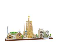 Puzzle 3D - Barcelona Cityline | Maquette A Construire | Puzzle 3D Enfant Et Adulte | Maquette A Construire Adulte | Puzzles 3D | 186 Pièces | Cadeau Garcon 8 Ans