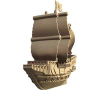 puzzle 3D, BATEAU PYRATE, Carton, 232 pièces