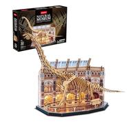 Puzzle 3D Bois Brachiosaurus Museum | Puzzle 3D LED Squelette De Dinosaure 3D | Maquette en Bois A Construire 216 Pièces | Construction Adulte Et Enfant | DIY | Casse Tete