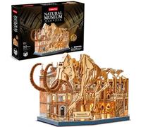 Puzzle 3D Bois Mammouth Museum LED | Puzzle 3D Squelette Préhistorique à Construire avec Lumière | Maquette en Bois DIY 464 Pièces | Construction Adulte et Enfant | Casse-Tête 3D Décoratif
