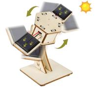 Puzzle 3D Bois Satellite Solaire Rotatif - Kit de Maquette à Construire pour Enfants,Jouet Scientifique Éducatif STEM pour Garçons et Filles de 8 à 12 Ans,Idéal pour Stimuler la Créativité