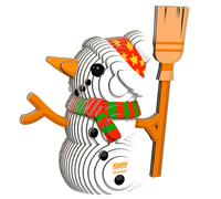 Puzzle 3d - Bonhomme De Neige White TU