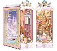 Tonecheer – Kit Book Nook Puzzle 3D en bois avec lumière – Maison miniature (Doux Rêve)