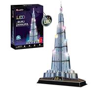 Puzzle 3D - Burj Khalifa LED | Maquette A Construire | Puzzles 3D Adulte Et Puzzle 3D Enfant 8 Ans | Maquette Jouet Enfant | 136 Pièces