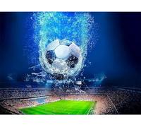 Puzzle 3D Classique de 2000 pièces représentant Un Stade de Football Fantastique. Kit à Monter soi-même, pour décorer Votre intérieur. Dimensions : 70 x 100 cm.