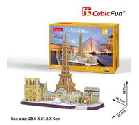 Puzzle 3D - CUBICFUN - Ville de Paris - 114 pièces - Architecture et monument