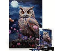 Puzzle 3D de 1000 pièces représentant Un Hibou, idéal pour Adultes Stimule la mémoire, apaise l'esprit et Offre Un Cadeau Parfait (38x52cm)