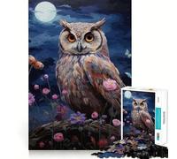 Puzzle 3D de 1000 pièces représentant Un Hibou, idéal pour Adultes Stimule la mémoire, apaise l'esprit et Offre Un Cadeau Parfait (38x52cm)