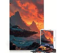 Puzzle 3D Difficile pour Adultes Vaisseau Spatial et planète inconnue 1000 pièces 50x75cm Reconnaissance améliorée Découpe Nette et précise Cadeau Unique