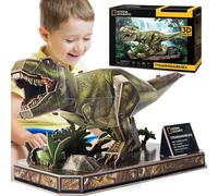 Puzzle 3D Dinosaure T-Rex Jouet pour Garçon Fille 5 6 7 Ans National Geographic pour Décorer Le Parc des Dinosaures, Puzzle 3D Dinosaure Tyrannosaurus Rex Décoration pour Enfant Anniversaire
