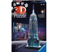 Puzzle 3D Empire State Building illuminé - Ravensburger - 216 pieces - LEDS couleur - Des 10 ans