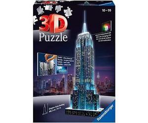 Puzzle 3D Empire State Building illuminé - Ravensburger - 216 pieces - LEDS couleur - Des 10 ans