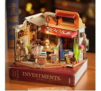 Puzzle 3D en bois à construire - ROBOTIME Coin librairie DIY maison Miniature Kit