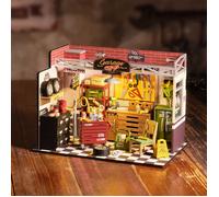 Puzzle 3D en bois à construire - ROBOTIME Garage atelier bricolage maison Miniature Kit